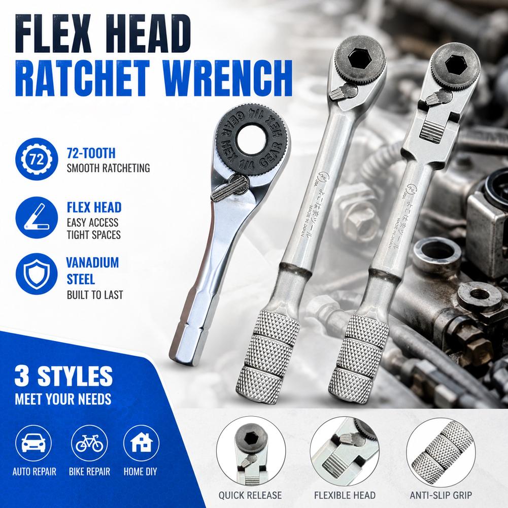 Home Improvement Kit - Mini Ratchet Wrench Set Portable Multi-Purpose