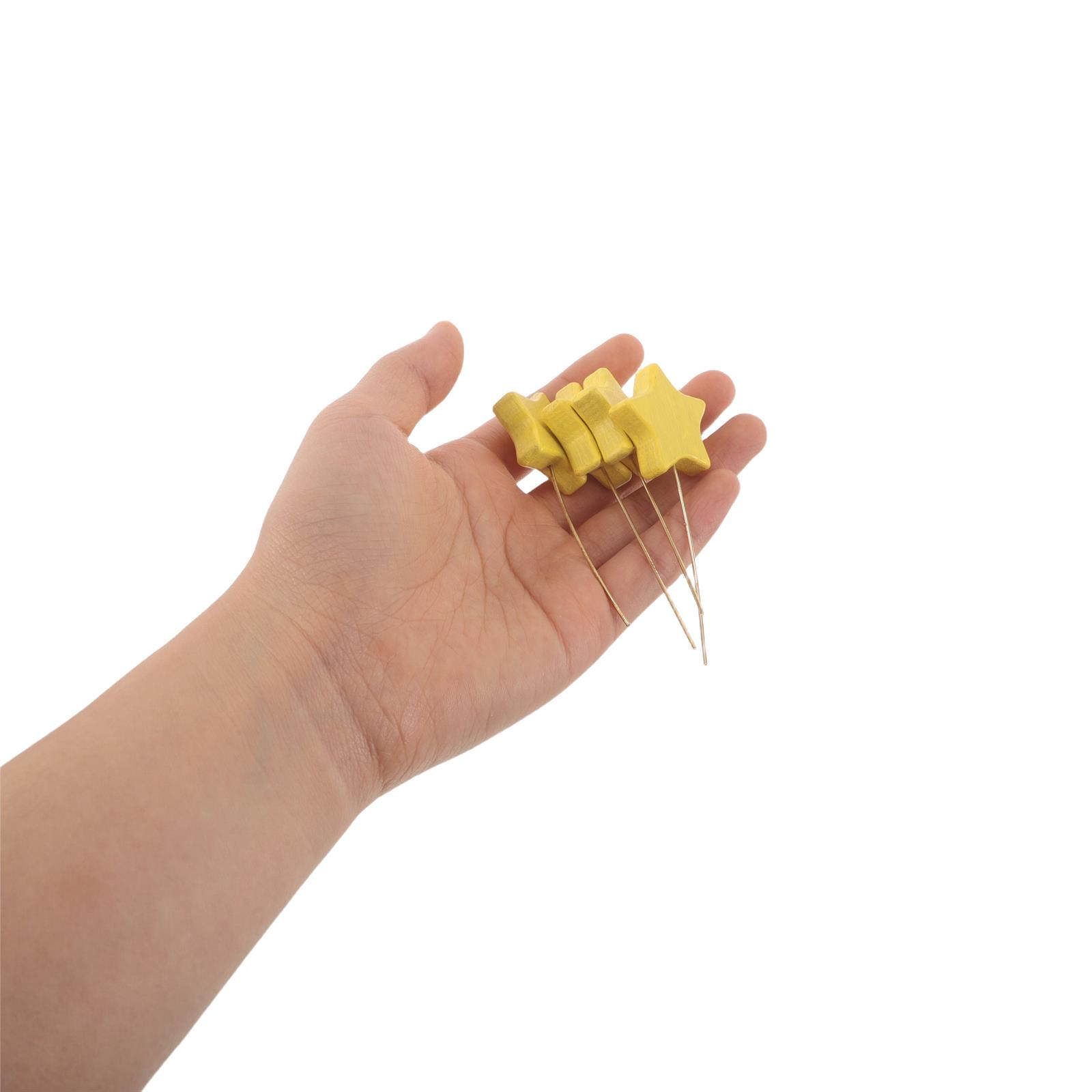 Wood Filler Stick - 6Pcs Wooden Star Picks Mini Star