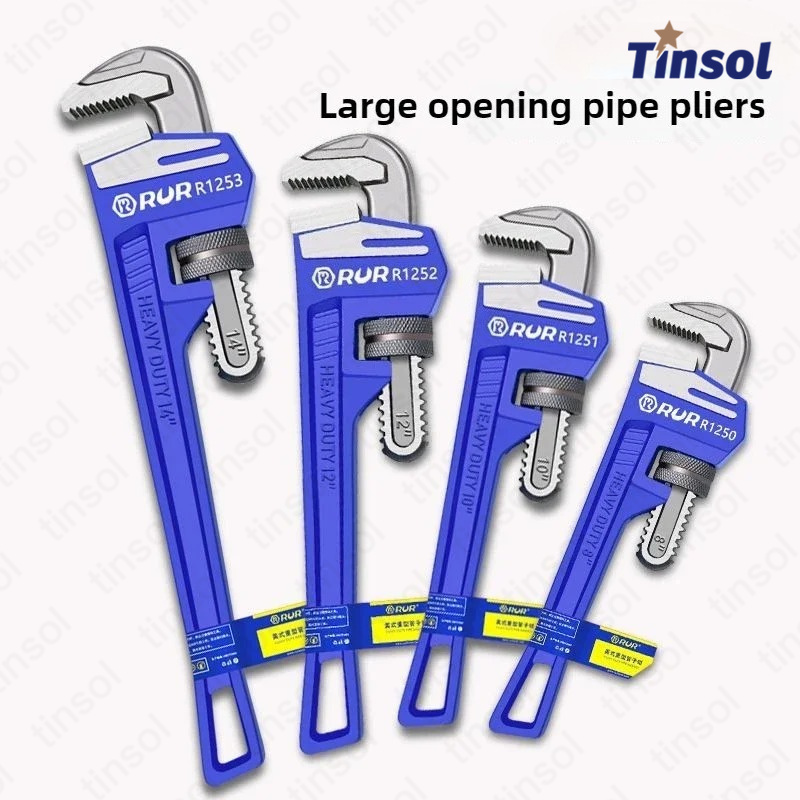 Pipe Wrench Adjustable - 8/10/12/14/18inch Heavy Duty Adjustable Aluminum Straight