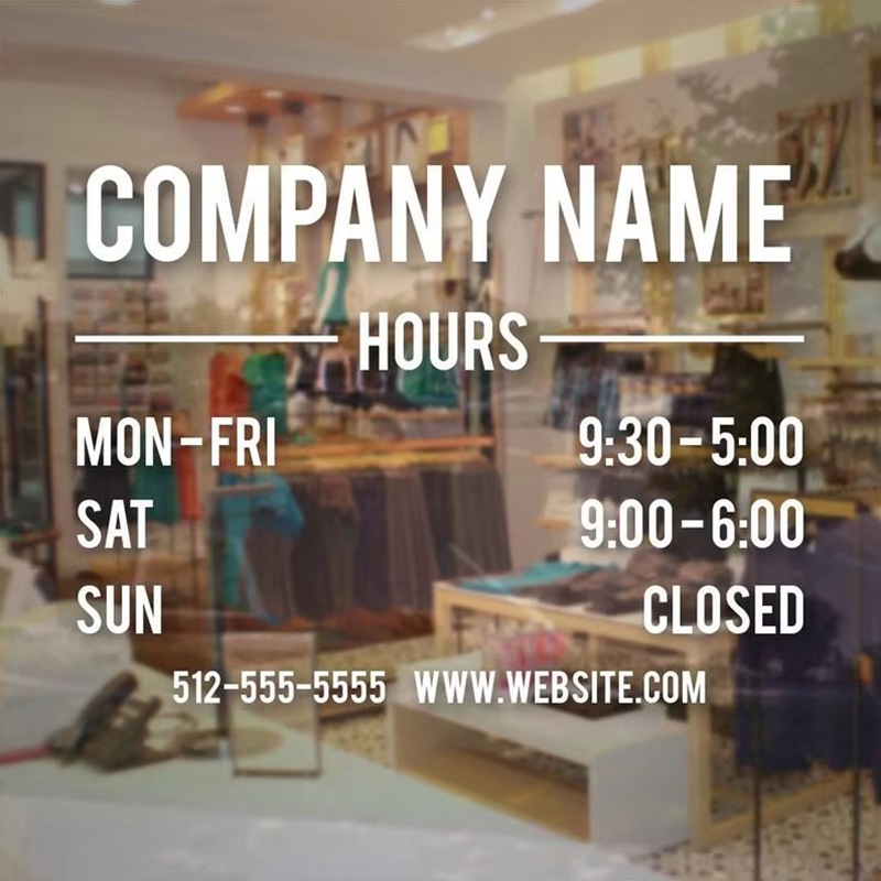 Customized Store Hours Sign Wi - Vinyl Floor Plank recension och pris