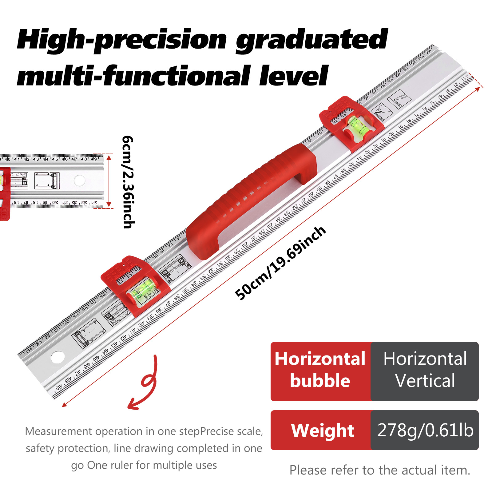 Aluminum Level Ruler Sliding G - Home Improvement Mark recension och pris