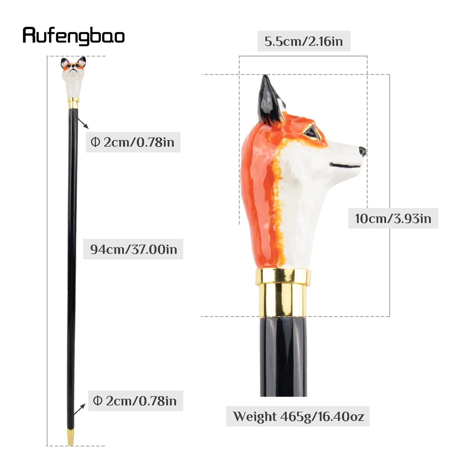 Ceramic Red Fox Head Wooden Si - Wood Filler Stick recension och pris