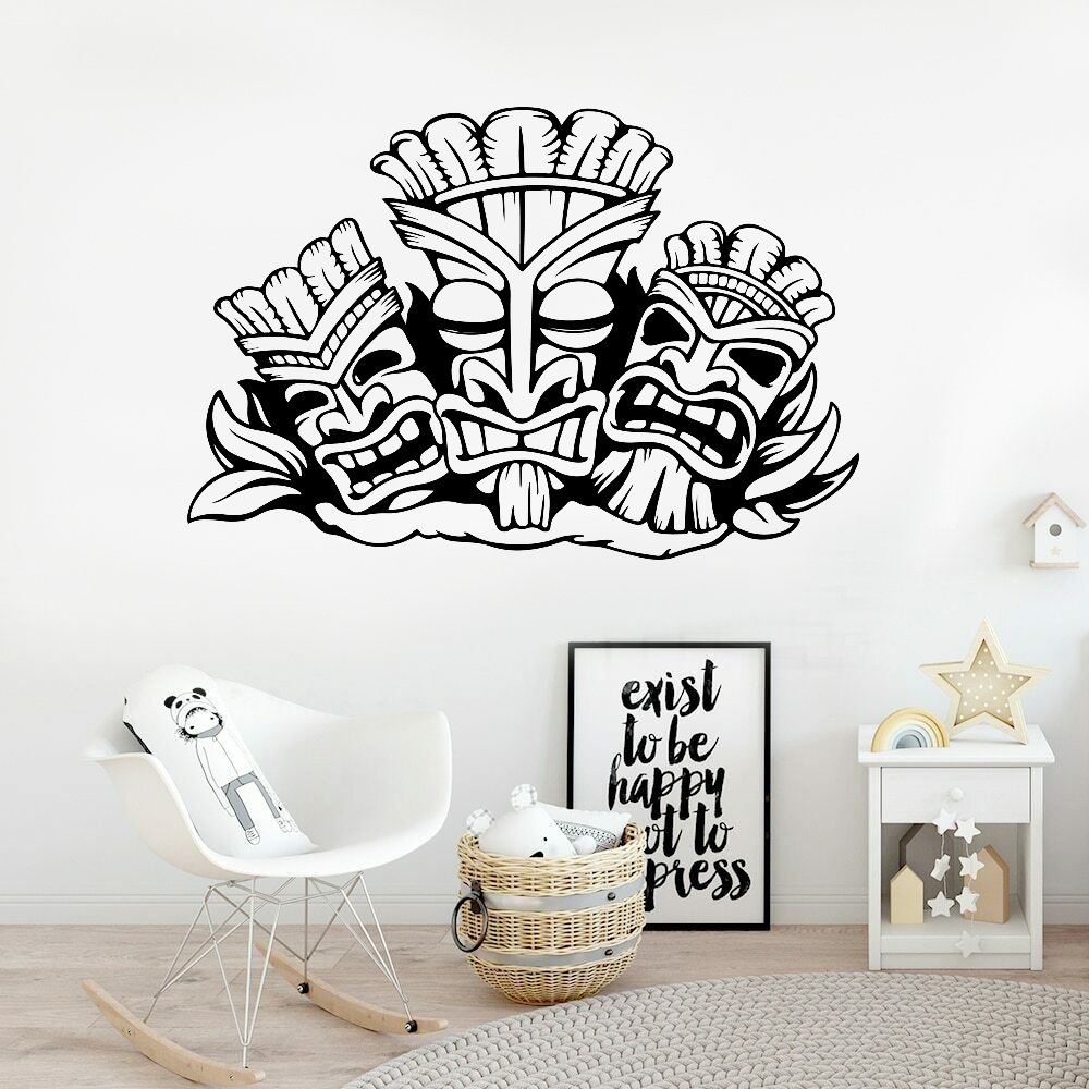 Hawaiian Totem Wall Sticker Al - Vinyl Floor Plank recension och pris