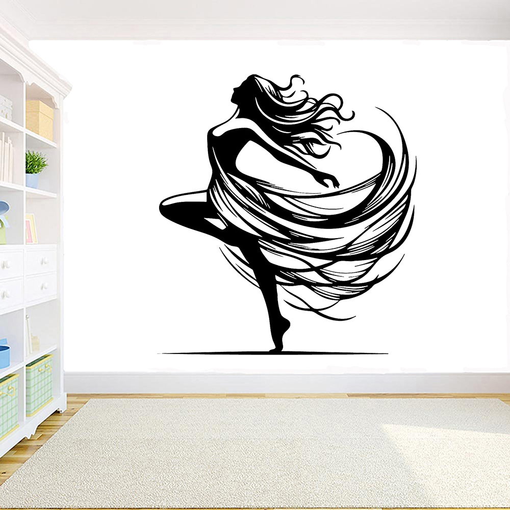 Dancing Woman Wall Decal Dance - Vinyl Floor Plank recension och pris