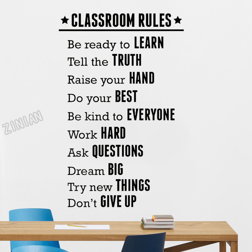 Classroom Rules Wall Sticker F - Vinyl Floor Plank recension och pris