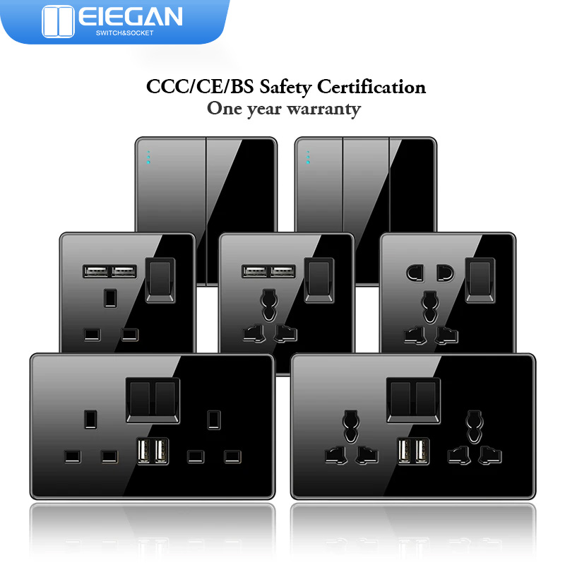 ELEGAN UK Socket Black 16A/20A - Home Improvement Uk recension och pris